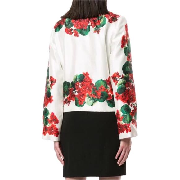 NWT Dolce & Gabbana Portofino Print Mikado Jacket White Red green IT 40 S - Picture 5 of 13